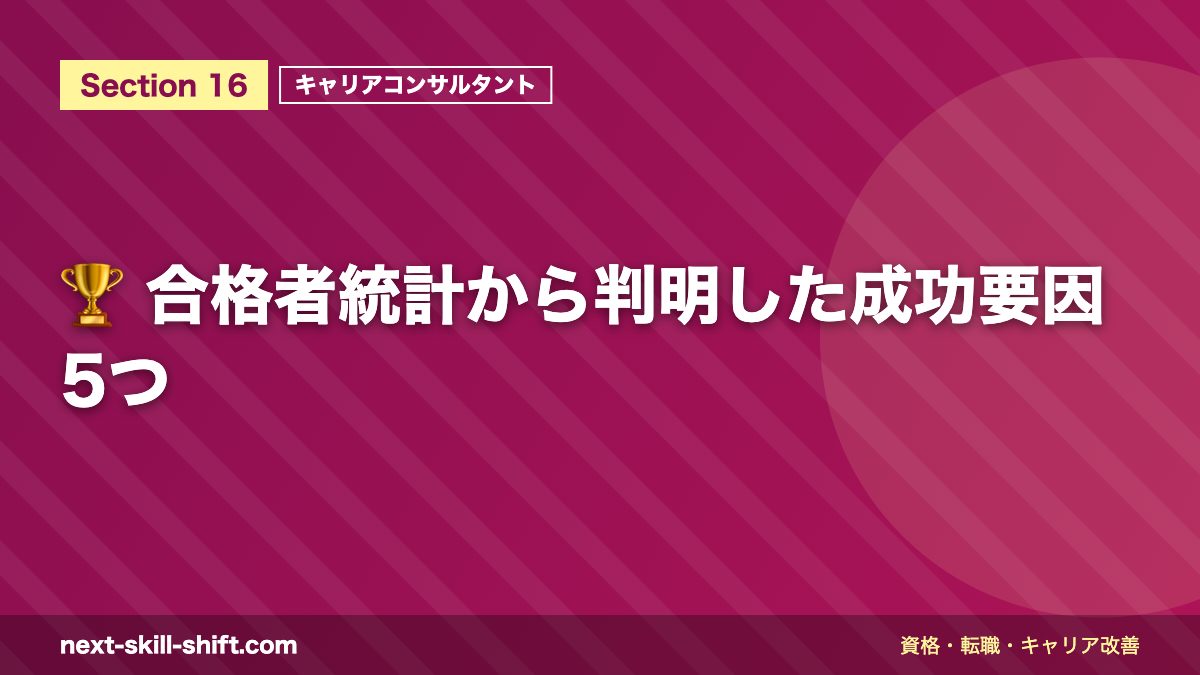 🏆 合格者統計から判明した成功要因5つ