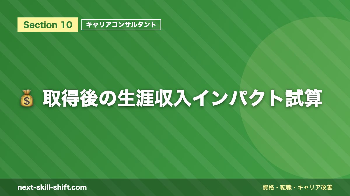 💰 取得後の生涯収入インパクト試算