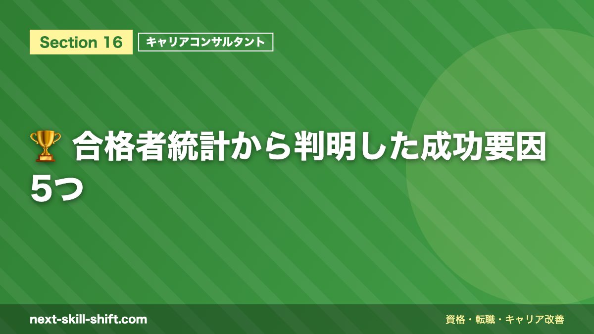 🏆 合格者統計から判明した成功要因5つ