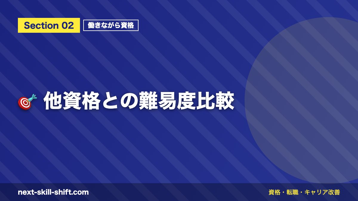 🎯 他資格との難易度比較