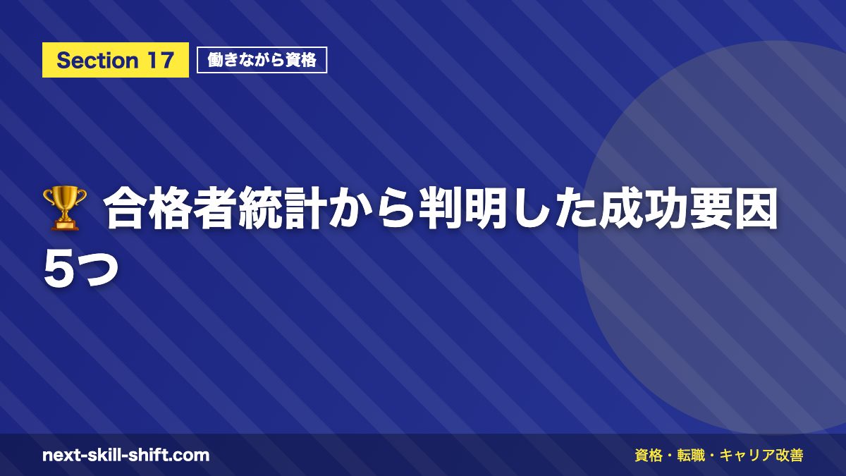 🏆 合格者統計から判明した成功要因5つ