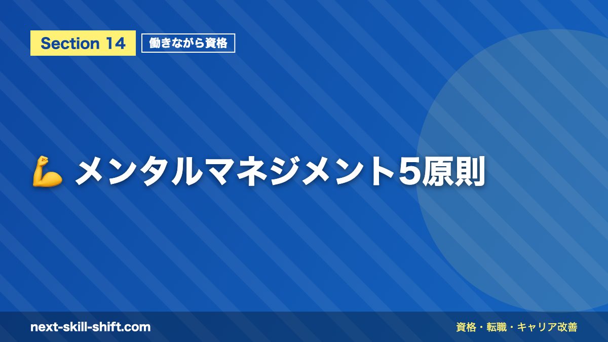 💪 メンタルマネジメント5原則