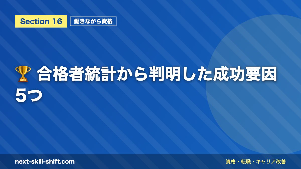 🏆 合格者統計から判明した成功要因5つ