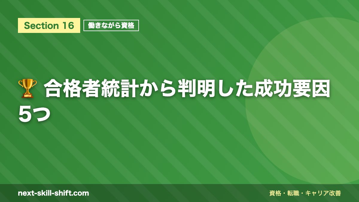 🏆 合格者統計から判明した成功要因5つ