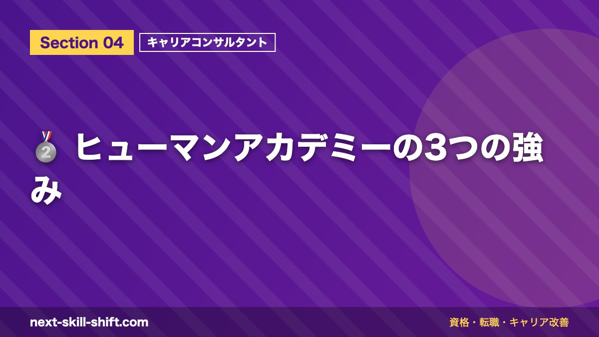 🥈 ヒューマンアカデミーの3つの強み