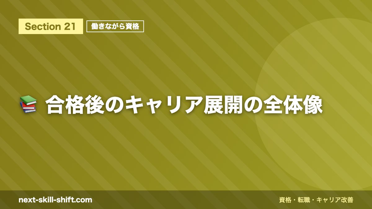 📚 合格後のキャリア展開の全体像