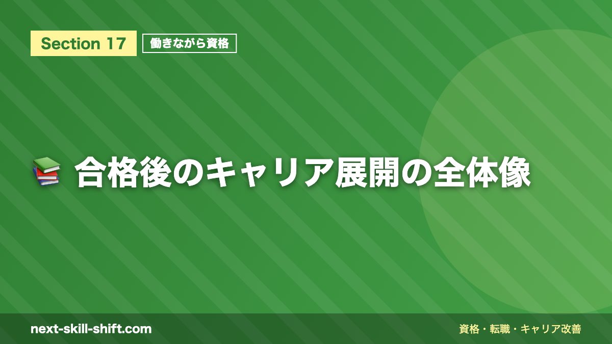 📚 合格後のキャリア展開の全体像