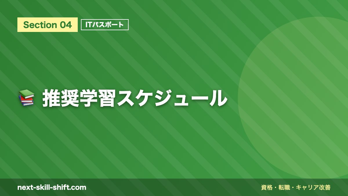 📚 推奨学習スケジュール