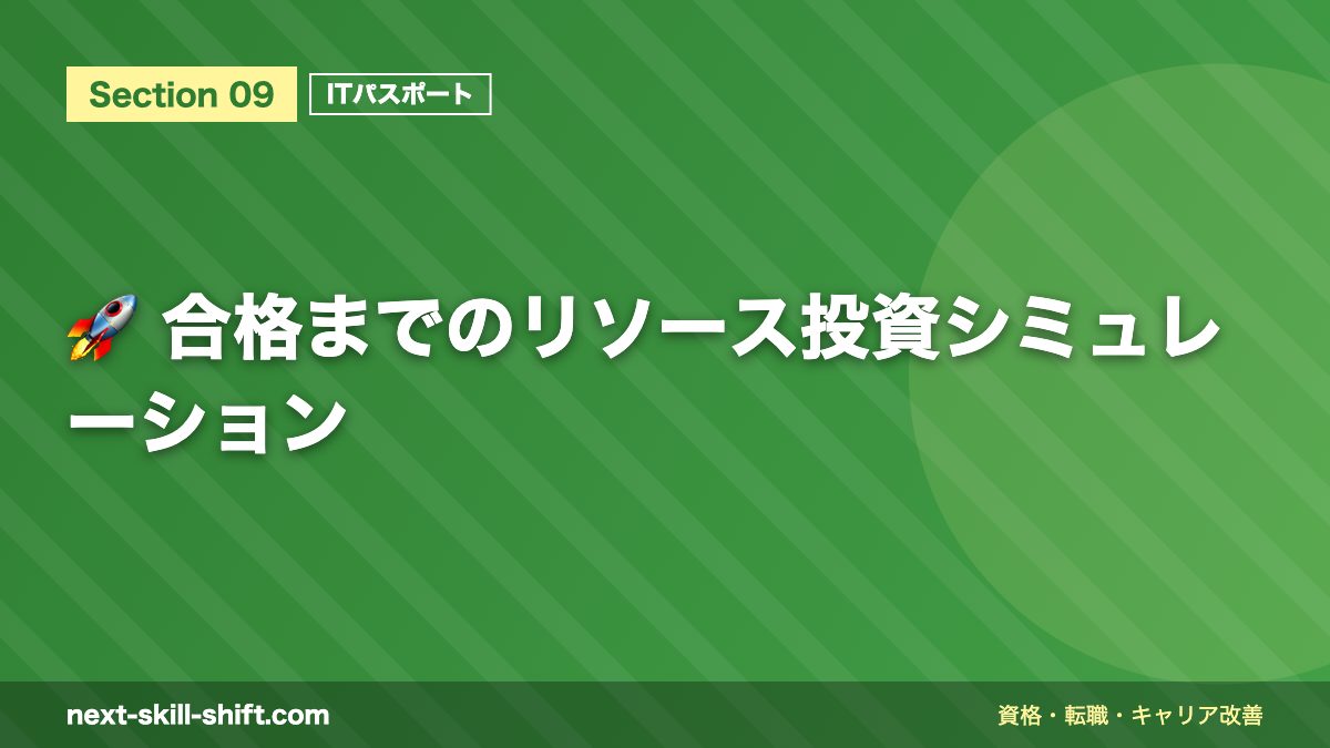 🚀 合格までのリソース投資シミュレーション