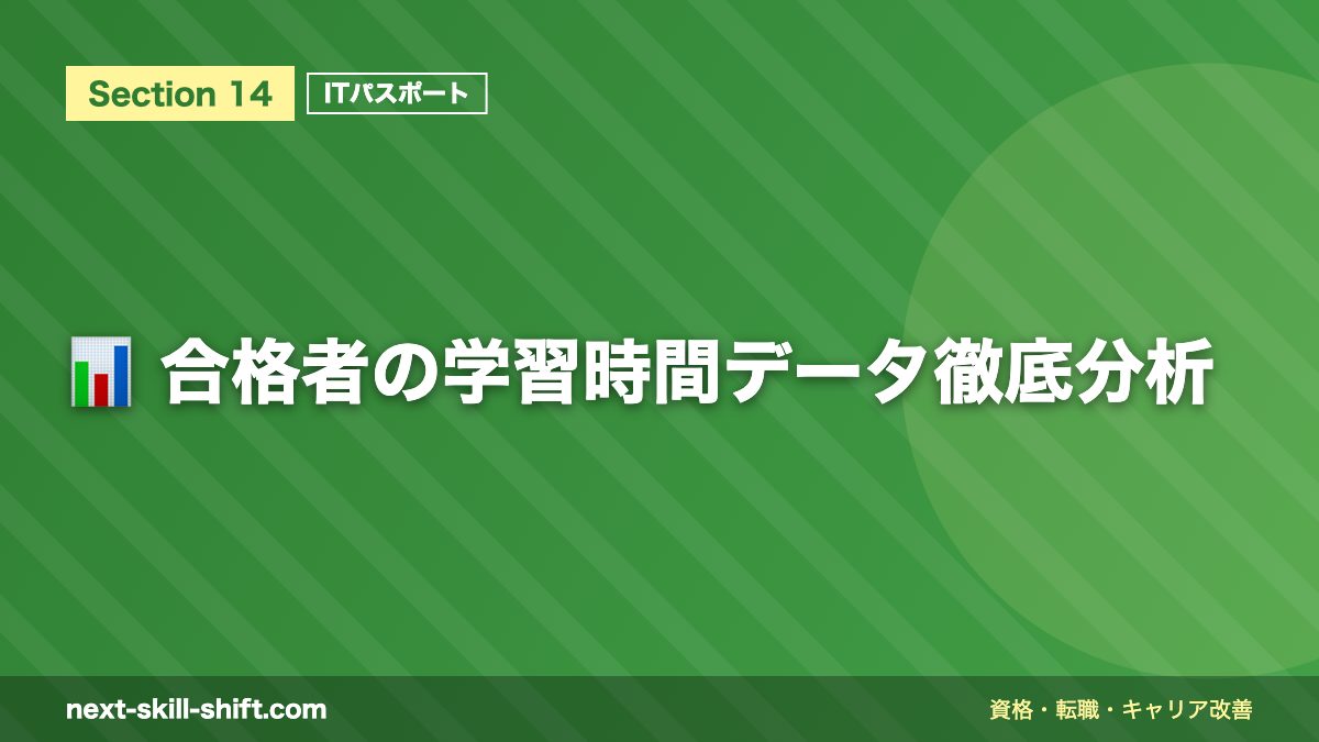 📊 合格者の学習時間データ徹底分析