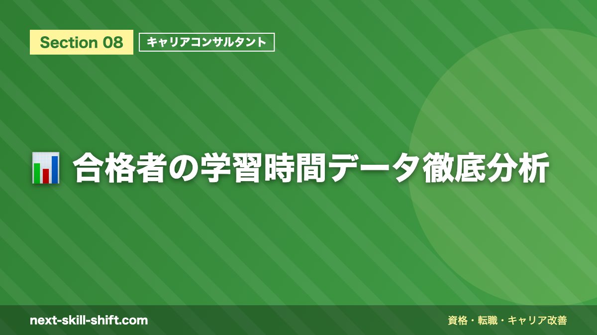 📊 合格者の学習時間データ徹底分析