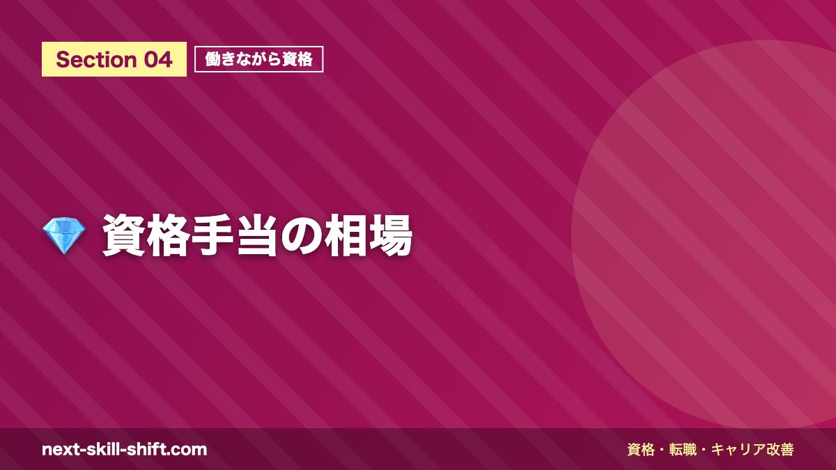 💎 資格手当の相場
