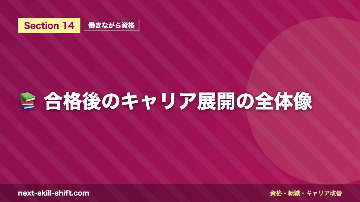 📚 合格後のキャリア展開の全体像
