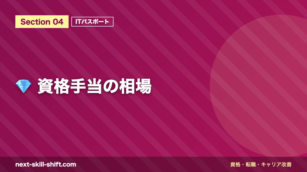 💎 資格手当の相場