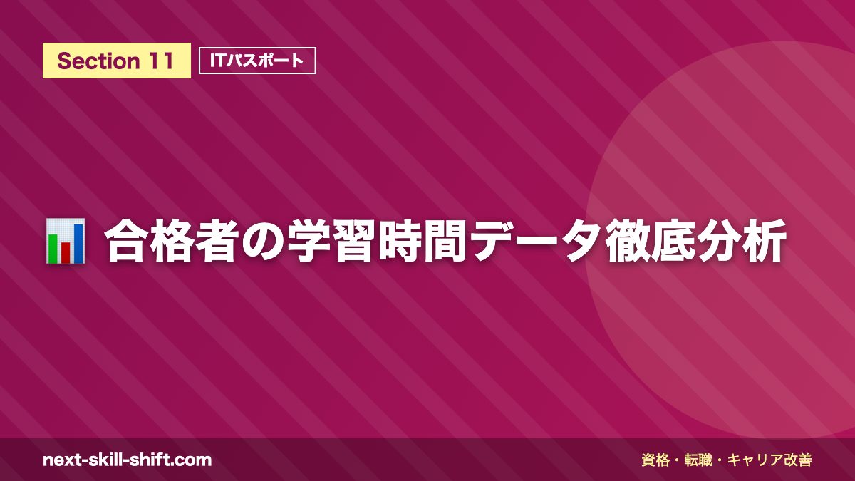 📊 合格者の学習時間データ徹底分析