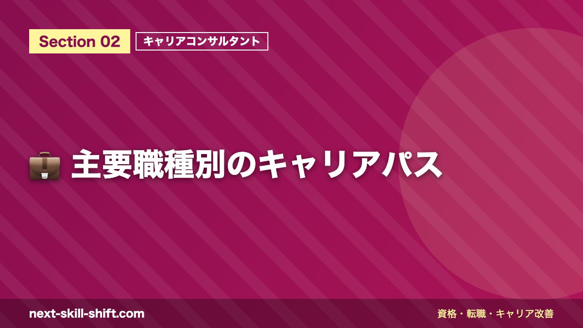 💼 主要職種別のキャリアパス