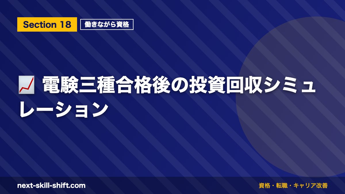 📈 電験三種合格後の投資回収シミュレーション