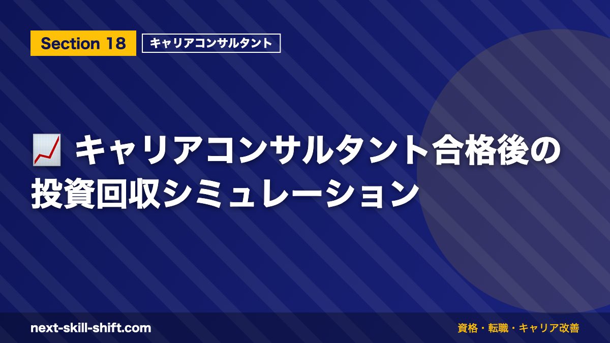 📈 キャリアコンサルタント合格後の投資回収シミュレーション