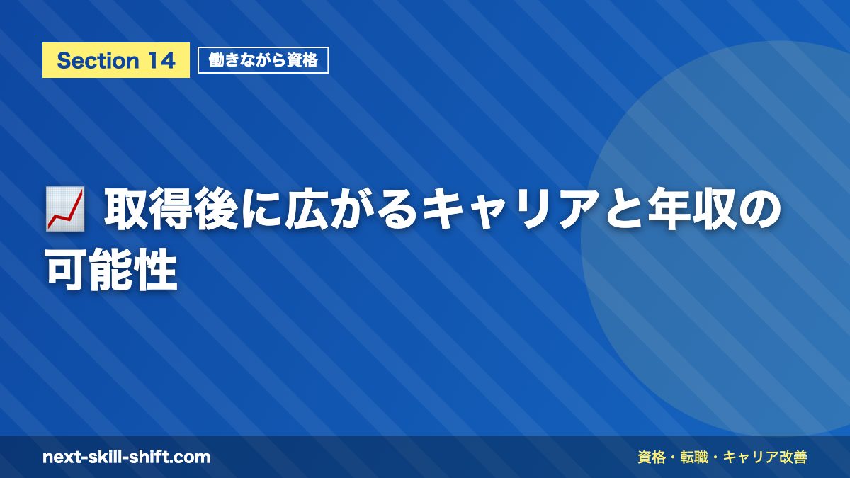 📈 取得後に広がるキャリアと年収の可能性