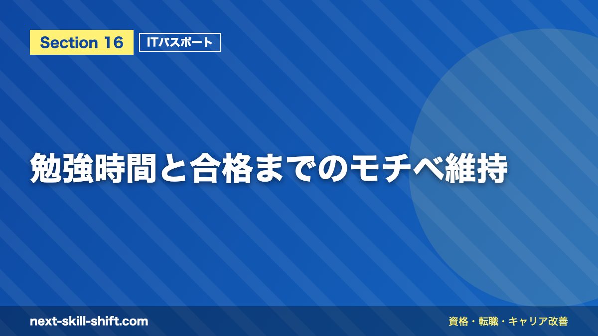 勉強時間と合格までのモチベ維持