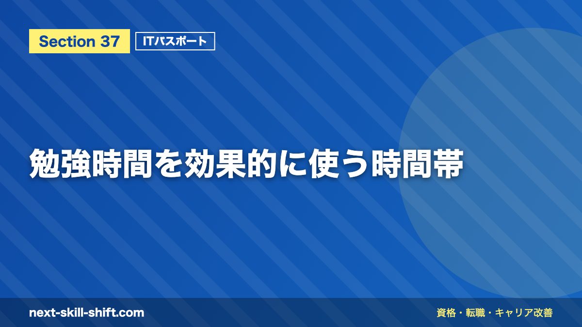 勉強時間を効果的に使う時間帯