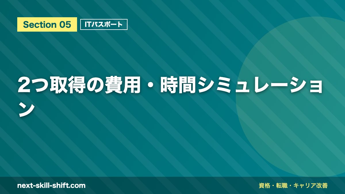 2つ取得の費用・時間シミュレーション