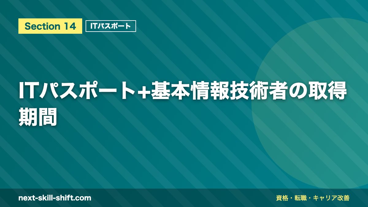 ITパスポート+基本情報技術者の取得期間