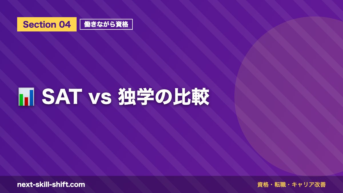 📊 SAT vs 独学の比較