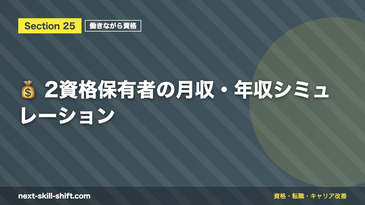 💰 2資格保有者の月収・年収シミュレーション