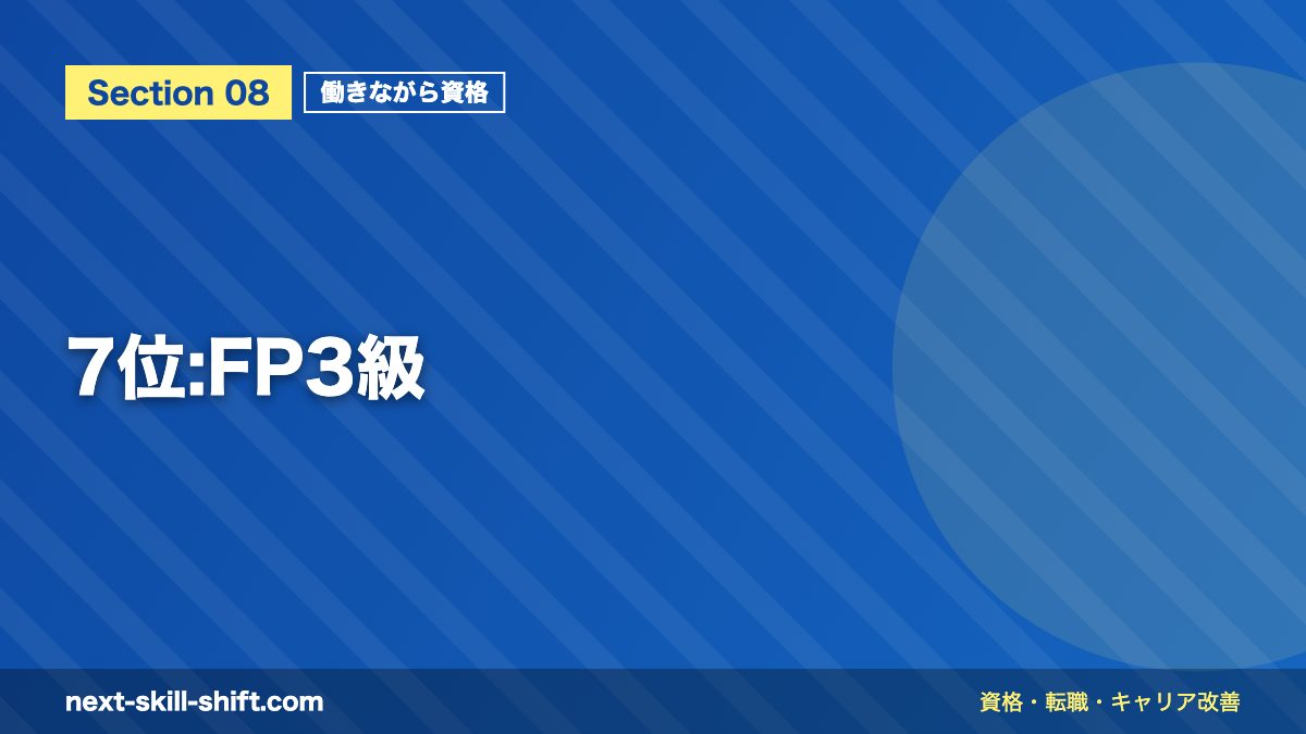 7位:FP3級