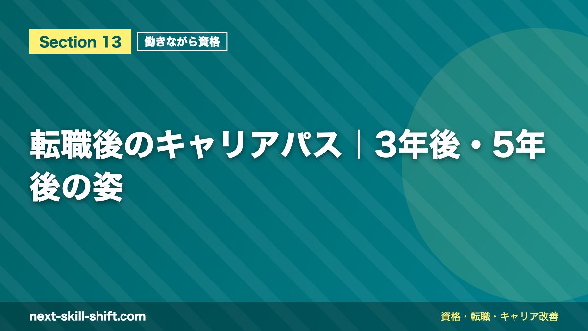 転職後のキャリアパス｜3年後・5年後の姿