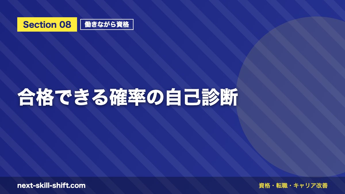 合格できる確率の自己診断
