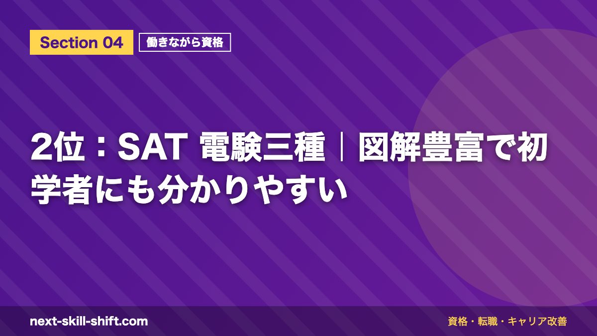 2位：SAT 電験三種｜図解豊富で初学者にも分かりやすい