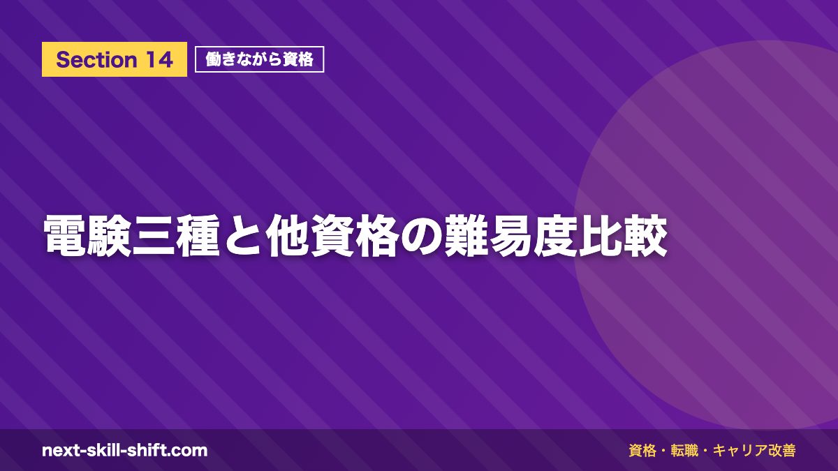 電験三種と他資格の難易度比較