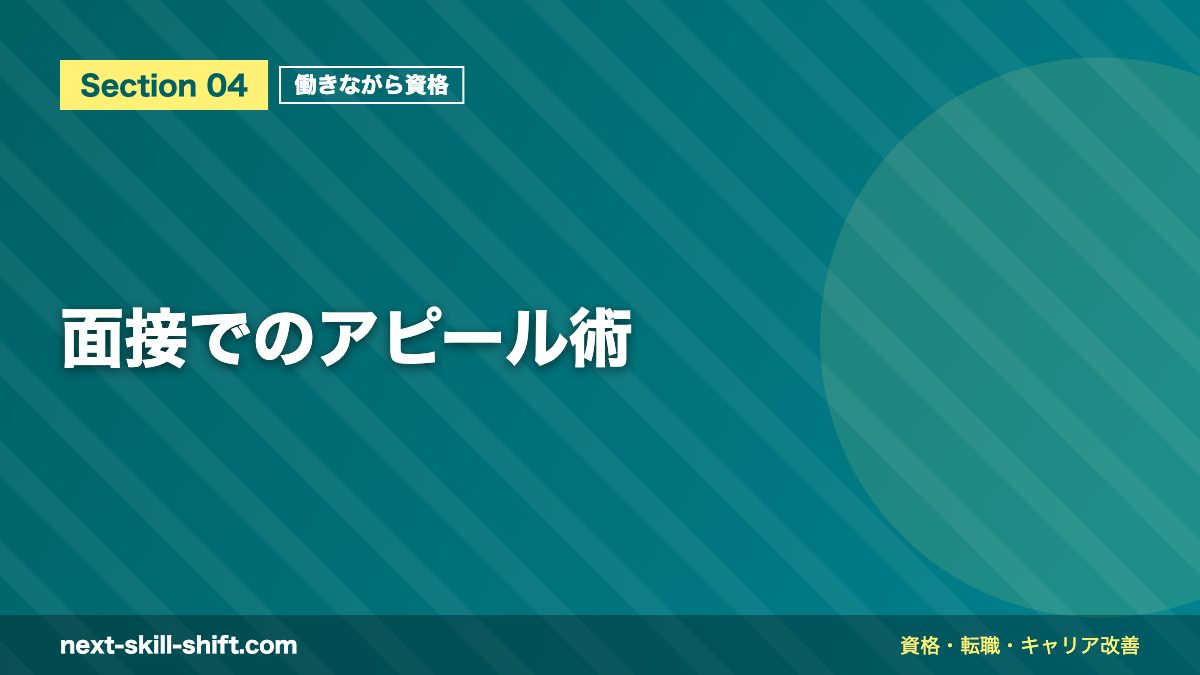 面接でのアピール術